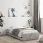Cama con cajones madera ingeniería gris hormigón 100x200 cm de , Camas y somieres - Ref: Foro24-3207290, Precio: 134,92 €, De...