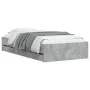 Cama con cajones madera ingeniería gris hormigón 100x200 cm de , Camas y somieres - Ref: Foro24-3207290, Precio: 134,92 €, De...