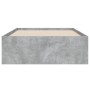Concrete gray engineered wood bed with drawers 100x200 cm by , Beds and slatted bases - Ref: Foro24-3207290, Price: 133,06 €,...