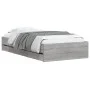 Sonoma gray engineered wood bed with drawers 100x200 cm by , Beds and slatted bases - Ref: Foro24-3207292, Price: 135,22 €, D...