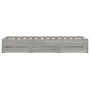 Cama con cajones madera ingeniería gris Sonoma 100x200 cm de , Camas y somieres - Ref: Foro24-3207292, Precio: 136,83 €, Desc...