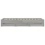 Sonoma gray engineered wood bed with drawers 100x200 cm by , Beds and slatted bases - Ref: Foro24-3207292, Price: 135,22 €, D...