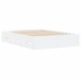Weißes Holzwerkstoffbett mit Schubladen 120x190 cm von , Betten und Lattenroste - Ref: Foro24-3207315, Preis: 234,64 €, Rabat...