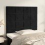 Cabeceros 2 unidades de terciopelo negro 100x5x78/88 cm en Cabeceros y pies de cama | Comprar online en Foro24