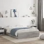 Sonoma gray engineered wood bed with drawers 120x190 cm by , Beds and slatted bases - Ref: Foro24-3207320, Price: 189,57 €, D...