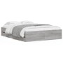 Cama con cajones madera ingeniería gris Sonoma 120x190 cm de , Camas y somieres - Ref: Foro24-3207320, Precio: 199,64 €