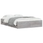 Sonoma gray engineered wood bed with drawers 120x190 cm by , Beds and slatted bases - Ref: Foro24-3207320, Price: 192,68 €, D...