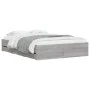 Sonoma gray engineered wood bed with drawers 120x190 cm by , Beds and slatted bases - Ref: Foro24-3207320, Price: 189,57 €, D...