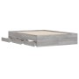 Sonoma gray engineered wood bed with drawers 120x190 cm by , Beds and slatted bases - Ref: Foro24-3207320, Price: 192,68 €, D...