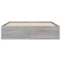 Sonoma gray engineered wood bed with drawers 120x190 cm by , Beds and slatted bases - Ref: Foro24-3207320, Price: 192,68 €, D...