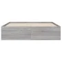 Sonoma gray engineered wood bed with drawers 120x190 cm by , Beds and slatted bases - Ref: Foro24-3207320, Price: 189,57 €, D...