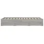 Sonoma gray engineered wood bed with drawers 120x190 cm by , Beds and slatted bases - Ref: Foro24-3207320, Price: 189,57 €, D...