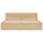 Sonoma oak bed frame with headboard 180x200 cm by , Beds and slatted bases - Ref: Foro24-3207464, Price: 233,06 €, Discount: %