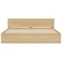 Sonoma oak bed frame with headboard 180x200 cm by , Beds and slatted bases - Ref: Foro24-3207464, Price: 228,27 €, Discount: %