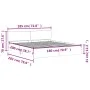 Sonoma oak bed frame with headboard 180x200 cm by , Beds and slatted bases - Ref: Foro24-3207464, Price: 228,27 €, Discount: %