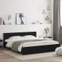Bed frame with black headboard 160x200 cm by , Beds and slatted bases - Ref: Foro24-3207470, Price: 179,69 €, Discount: %