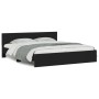 Bed frame with black headboard 160x200 cm by , Beds and slatted bases - Ref: Foro24-3207470, Price: 179,69 €, Discount: %