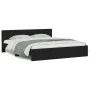 Bed frame with black headboard 160x200 cm by , Beds and slatted bases - Ref: Foro24-3207470, Price: 173,90 €, Discount: %