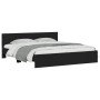 Bed frame with black headboard 160x200 cm by , Beds and slatted bases - Ref: Foro24-3207470, Price: 179,69 €, Discount: %
