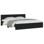 Bed frame with black headboard 160x200 cm by , Beds and slatted bases - Ref: Foro24-3207470, Price: 173,90 €, Discount: %