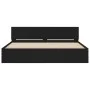 Bed frame with black headboard 160x200 cm by , Beds and slatted bases - Ref: Foro24-3207470, Price: 173,90 €, Discount: %