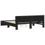 Bed frame with black headboard 160x200 cm by , Beds and slatted bases - Ref: Foro24-3207470, Price: 173,90 €, Discount: %