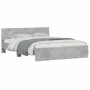 Concrete gray bed frame with headboard 150x200 cm by , Beds and slatted bases - Ref: Foro24-3207479, Price: 162,20 €, Discoun...