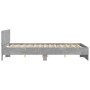 Estructura de cama con cabecero gris hormigón 150x200 cm de , Camas y somieres - Ref: Foro24-3207479, Precio: 170,30 €, Descu...