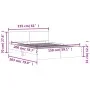 Concrete gray bed frame with headboard 150x200 cm by , Beds and slatted bases - Ref: Foro24-3207479, Price: 162,20 €, Discoun...