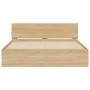 Sonoma oak bed frame with headboard 140x200 cm by , Beds and slatted bases - Ref: Foro24-3207485, Price: 163,59 €, Discount: %
