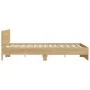 Sonoma oak bed frame with headboard 140x200 cm by , Beds and slatted bases - Ref: Foro24-3207485, Price: 163,59 €, Discount: %
