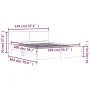 Bed frame with smoked oak headboard 140x200 cm by , Beds and slatted bases - Ref: Foro24-3207487, Price: 151,01 €, Discount: %