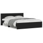 Bed frame with black headboard 140x190 cm by , Beds and slatted bases - Ref: Foro24-3207498, Price: 202,45 €, Discount: %