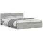 Estructura de cama con cabecero gris Sonoma 140x190 cm de , Camas y somieres - Ref: Foro24-3207502, Precio: 180,79 €, Descuen...