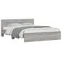 Sonoma gray bed frame with headboard 140x190 cm by , Beds and slatted bases - Ref: Foro24-3207502, Price: 183,96 €, Discount: %