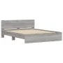 Estructura de cama con cabecero gris Sonoma 140x190 cm de , Camas y somieres - Ref: Foro24-3207502, Precio: 180,79 €, Descuen...