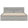 Estructura de cama con cabecero gris Sonoma 140x190 cm de , Camas y somieres - Ref: Foro24-3207502, Precio: 180,79 €, Descuen...