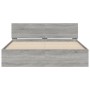 Sonoma gray bed frame with headboard 140x190 cm by , Beds and slatted bases - Ref: Foro24-3207502, Price: 183,96 €, Discount: %