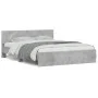Concrete gray bed frame with headboard 140x190cm by , Beds and slatted bases - Ref: Foro24-3207500, Price: 154,32 €, Discount: %