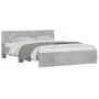 Concrete gray bed frame with headboard 140x190cm by , Beds and slatted bases - Ref: Foro24-3207500, Price: 154,32 €, Discount: %