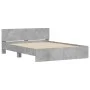 Concrete gray bed frame with headboard 140x190cm by , Beds and slatted bases - Ref: Foro24-3207500, Price: 154,32 €, Discount: %