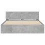 Concrete gray bed frame with headboard 140x190cm by , Beds and slatted bases - Ref: Foro24-3207500, Price: 154,32 €, Discount: %