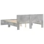 Concrete gray bed frame with headboard 140x190cm by , Beds and slatted bases - Ref: Foro24-3207500, Price: 154,32 €, Discount: %