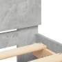 Betongrauer Bettrahmen mit Kopfteil 140 x 190 cm von , Betten und Lattenroste - Ref: Foro24-3207500, Preis: 154,31 €, Rabatt: %