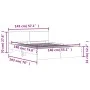Concrete gray bed frame with headboard 140x190cm by , Beds and slatted bases - Ref: Foro24-3207500, Price: 154,32 €, Discount: %