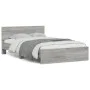 Estructura de cama con cabecero gris Sonoma 120x190 cm de , Camas y somieres - Ref: Foro24-3207516, Precio: 166,22 €, Descuen...