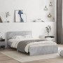 Betongrauer Bettrahmen mit Kopfteil 120x190 cm von , Betten und Lattenroste - Ref: Foro24-3207514, Preis: 165,06 €, Rabatt: %