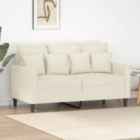 Cream velvet 2-seater sofa 120 cm by , Sofas - Ref: Foro24-359301, Price: 240,20 €, Discount: %