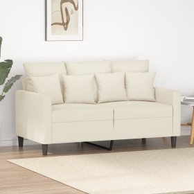 Cremefarbenes 2-Sitzer-Sofa aus Samt, 120 cm von , Sofas - Ref: Foro24-359301, Preis: 217,21 €, Rabatt: %
