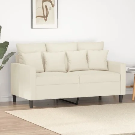 Cremefarbenes 2-Sitzer-Sofa aus Samt, 120 cm von , Sofas - Ref: Foro24-359301, Preis: 240,20 €, Rabatt: %